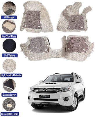 MATIES Leatherite 7D Mat For  Toyota Fortuner(Beige)
