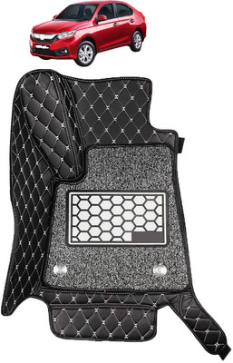 Caronix Leatherite 7D Mat For  Honda Amaze(Black)