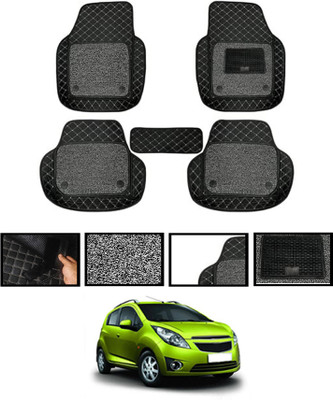 ABJD Leatherite 7D Mat For  Chevrolet Beat(Black)