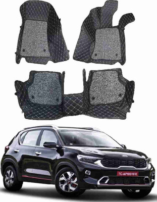 TOFIT ENTERPRISE Leatherite 7D Mat For  Kia Sonet(Black)