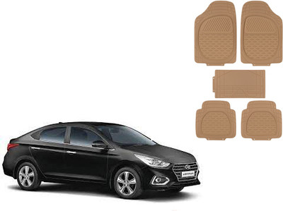 Autorepute Rubber Standard Mat For  Hyundai Verna(Beige)