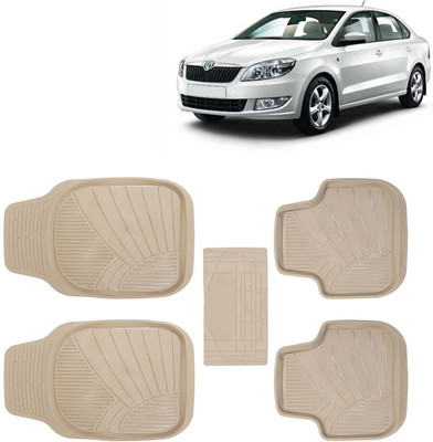Kingsway PVC Tray Mat For  Skoda Rapid(Beige)