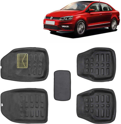 Kingsway PVC 3D Mat For  Volkswagen Vento(Black)