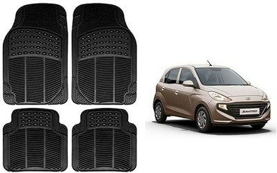 SLSHILPA Rubber Standard Mat For  Hyundai Santro(Black)