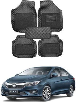 arneja trading company Leatherite 7D Mat For  Honda City i-Vtec(Silver, Black)