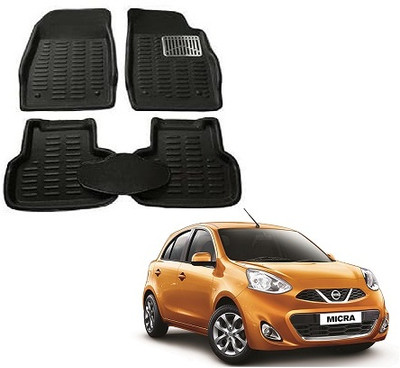SLSHILPA Plastic 3D Mat For  Nissan Micra(Black)