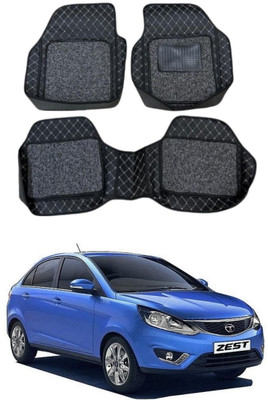 ARNEJA Leatherite 7D Mat For  Tata Zest(Silver, Black)