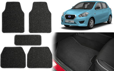 Carigiri PVC, Rubber Standard Mat For  Datsun Go(Black)