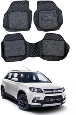 ARNEJA Leatherite 7D Mat For  Maruti Suzuki Vitara Brezza(Silver, Black)