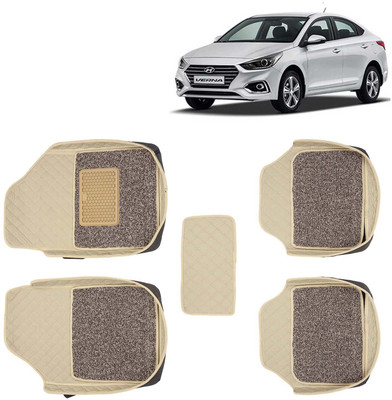 Kingsway Leatherite 7D Mat For  Hyundai Verna(Beige)