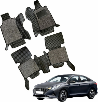 Mecarnic Leatherite 7D Mat For  Hyundai Verna(Black)