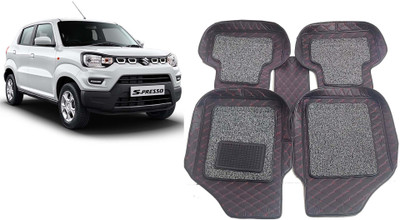 AUTORACE Leatherite 7D Mat For  Maruti S-Presso(Black, Red)