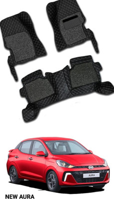 TOFIT ENTERPRISES Leatherite 7D Mat For  Hyundai Aura(Black)