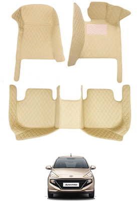 MATIES Leatherite 7D Mat For  Hyundai Santro(Beige)