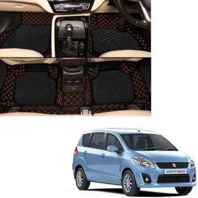 Autoclow Leatherite 7D Mat For  Maruti Suzuki Ertiga(Beige, Black)