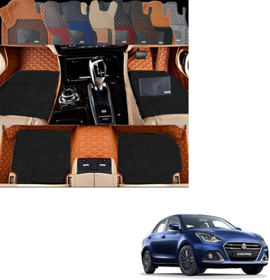 Autoclow Leatherite 7D Mat For  Maruti Suzuki Swift Dzire(Brown, Black)