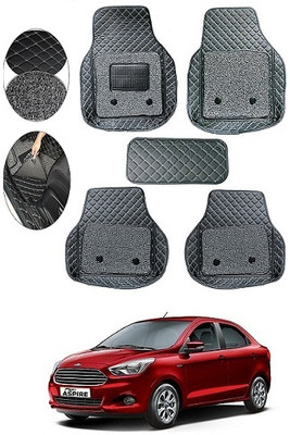 SLSHILPA Leather 7D Mat For  Ford Figo Aspire(Black)