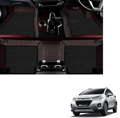 Autoclow Leatherite 7D Mat For  Honda WRV(Red, Black)