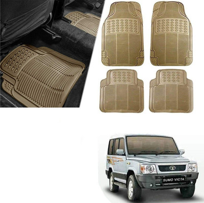 Znee Smart Rubber Standard Mat For  Universal For Car(Beige)