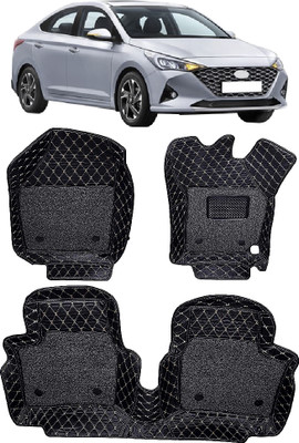 INSURE AUTOMOTIVE Leather 7D Mat For  Hyundai Verna(Black)