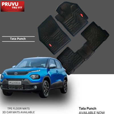 pruvu TPV 3D Mat For  Tata Punch(Black)