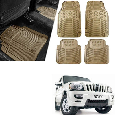 Znee Smart Rubber Standard Mat For  Universal For Car(Beige)