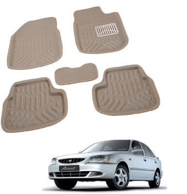 ROSHNEER ENTERPRISES PVC 3D Mat For  Hyundai Accent(Beige)