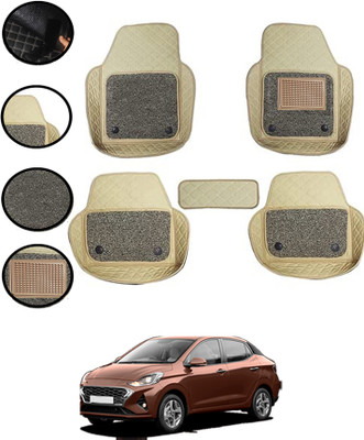 MATIES Leatherite 7D Mat For  Hyundai Aura(Beige)