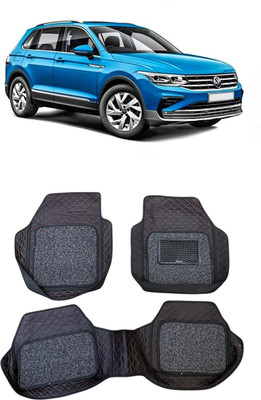 Arnejas Leatherite 7D Mat For  Volkswagen Tiguan(Red, Black)