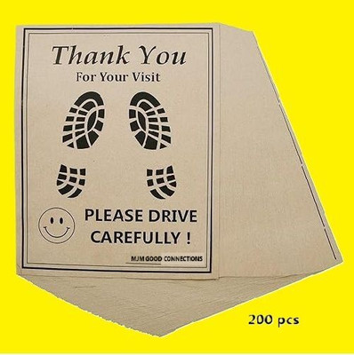 MJM Paper Disposable Paper Mat For  Kia NA(Brown)