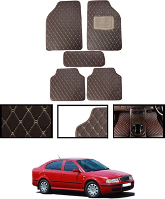 ABJD Leatherite Standard Mat For  Skoda Octavia(Brown)