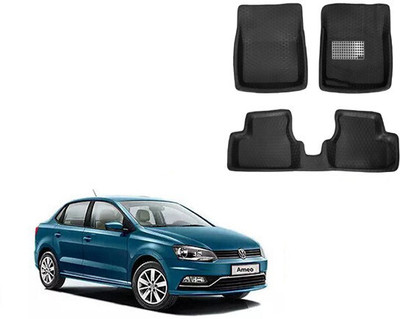 Autorepute Leather 5D Mat For  Volkswagen Ameo(Black)