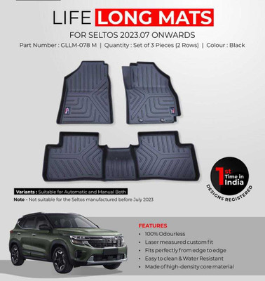 AUTOMOXCO TPV Tray Mat For  Kia Seltos(Black)