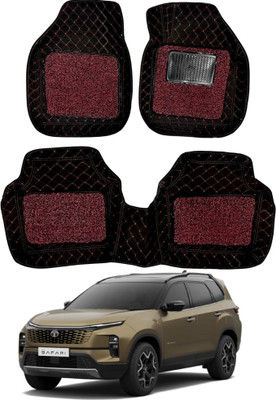 Autorepute PVC 7D Mat For  Tata Safari(Red, Black)