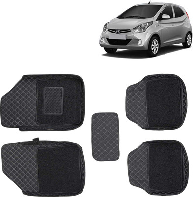 Kingsway Leatherite 7D Mat For  Hyundai Eon(Black)