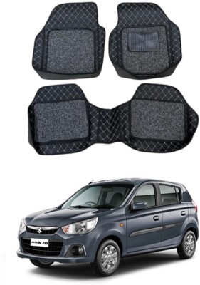 ARNEJA Leatherite 7D Mat For  Maruti Suzuki Alto K10(Silver, Black)