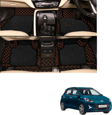 Autoclow Leatherite 7D Mat For  Hyundai i10(Black, Brown)