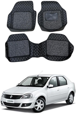 arneja trading company Leatherite 7D Mat For  Renault Logan(Silver, Black)
