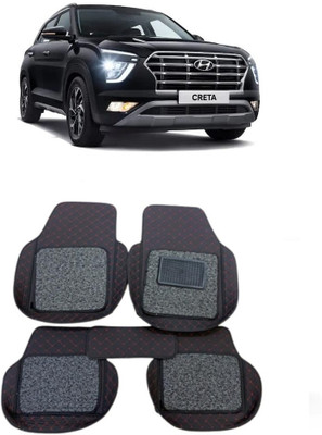 arneja trading company Leatherite 7D Mat For  Hyundai Creta(Red, Black)