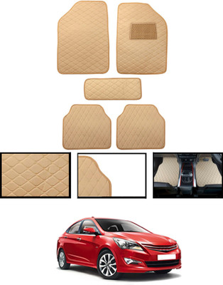 MSNP Leatherite Standard Mat For  Hyundai Verna(Beige)