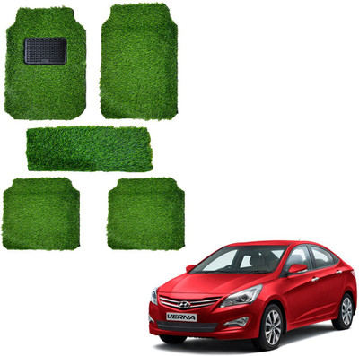 Oshotto Rubber, Plastic Standard Mat For  Hyundai Fluidic Verna(Green)
