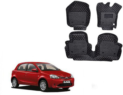 Autorepute Leather 7D Mat For  Toyota Etios Liva(Black)