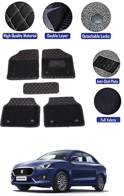 MATIES PVC 7D Mat For  Toyota New Dzire(Black)