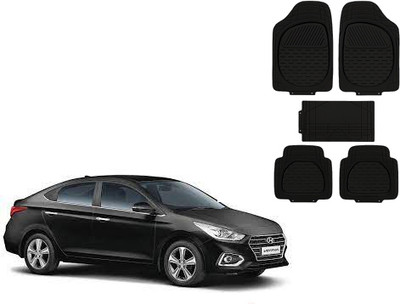 Autorepute Rubber Standard Mat For  Hyundai Verna(Black)