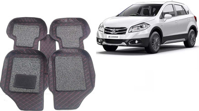 AUTORACE Leatherite 7D Mat For  Maruti S-Cross(Black, Red)