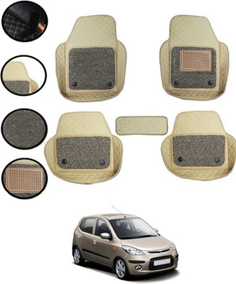 zplus Leatherite 7D Mat For  Hyundai i10(Beige)