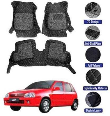 GENFRID Leatherite 7D Mat For  Maruti Zen(Silver, Black)