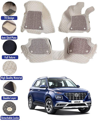 MATIES Leatherite 7D Mat For  Hyundai Venue(Beige)
