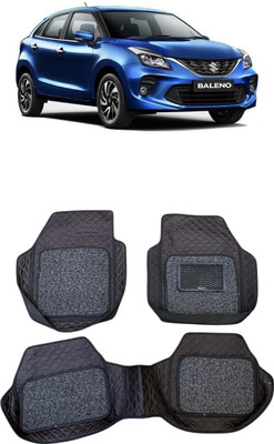 ARNEJA Leatherite 7D Mat For  Maruti Suzuki Baleno(Red, Black)