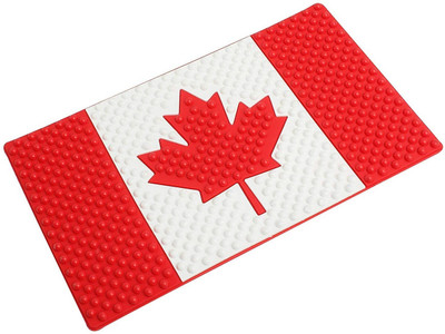 Uniqon Rubber Tray Mat For  Universal For Car(Red, White)